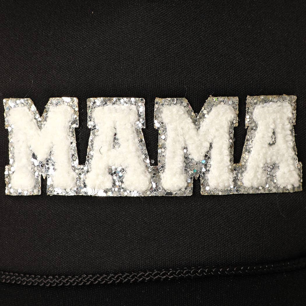 MAMA Sequin Chenille Patched Trucker Cap