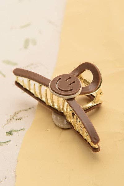 Jumbo Smiley Claw Clip