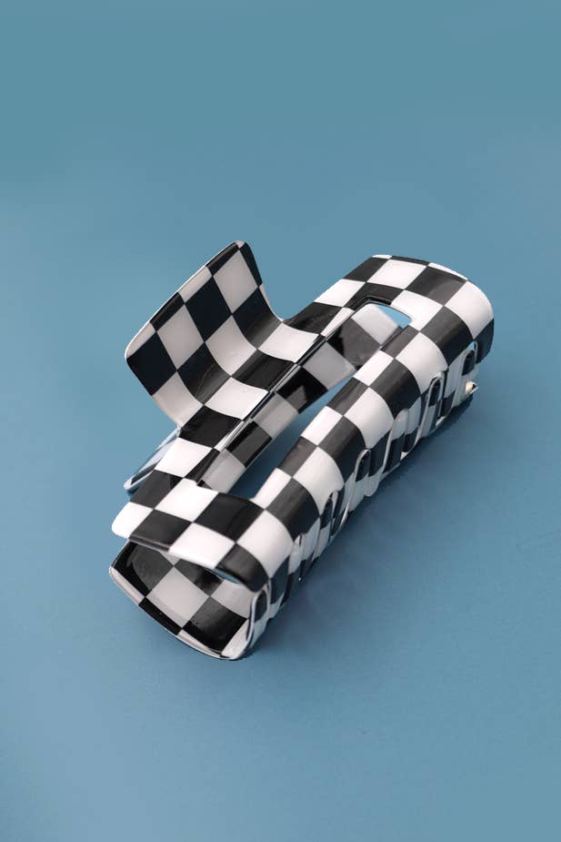 Jumbo Checkered Claw Clip