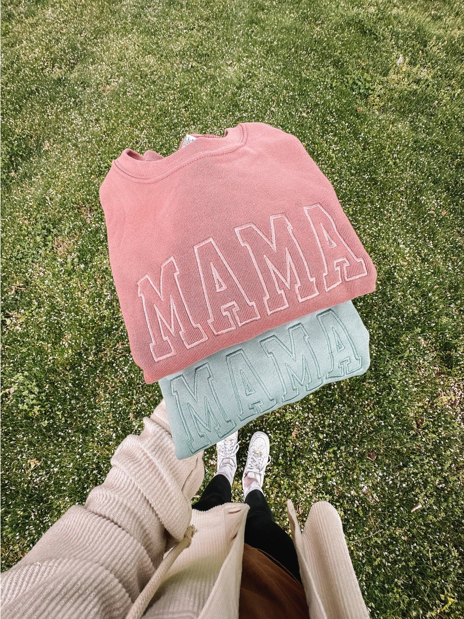 MAMA Embroidered Crewneck Sweatshirt