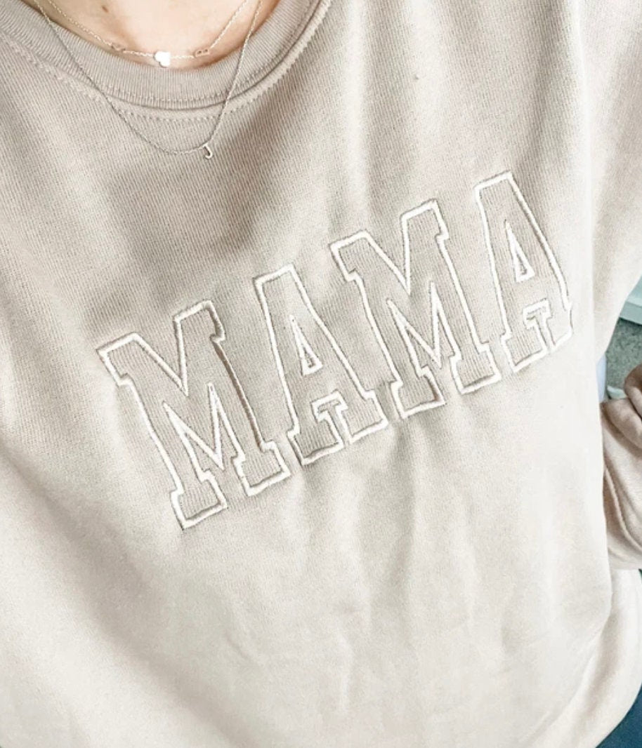 MAMA Embroidered Crewneck Sweatshirt