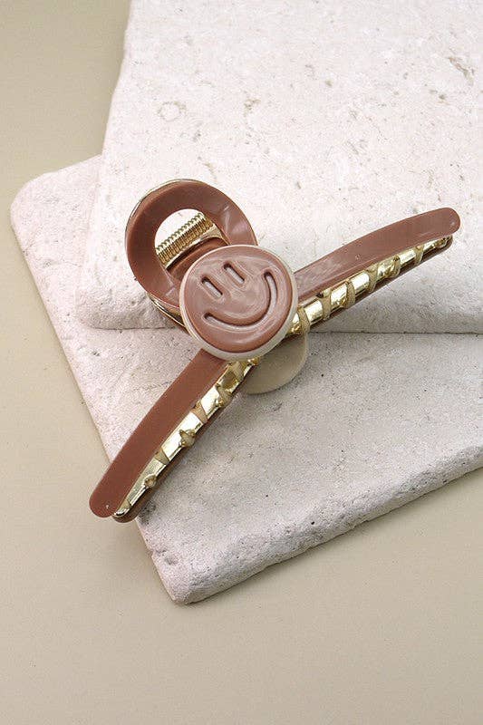 Jumbo Smiley Claw Clip