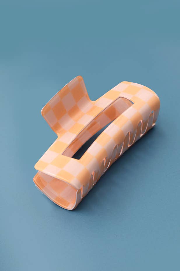 Jumbo Checkered Claw Clip