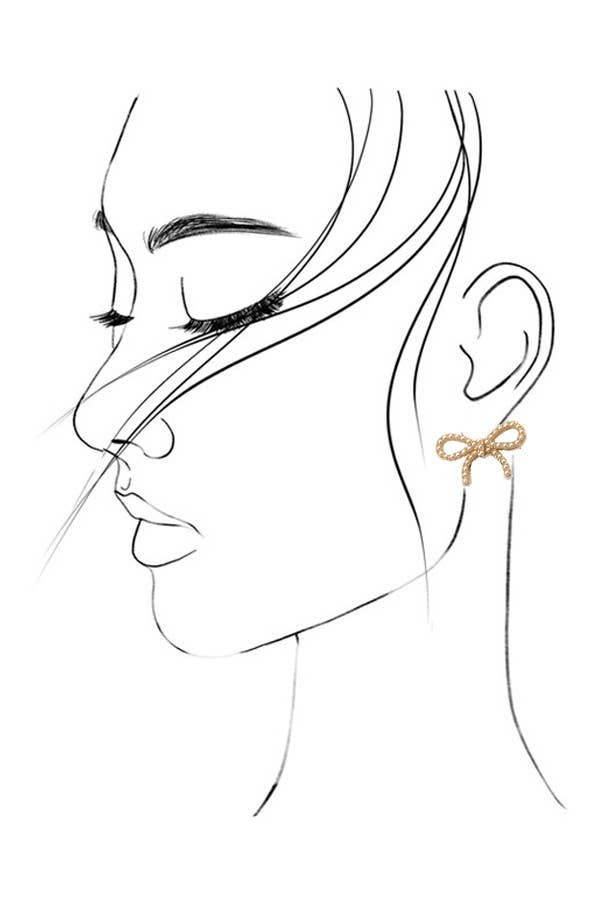 Pearl Bow Earings