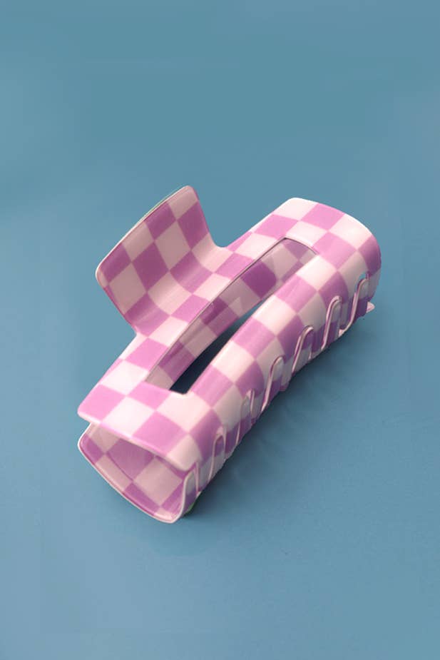 Jumbo Checkered Claw Clip