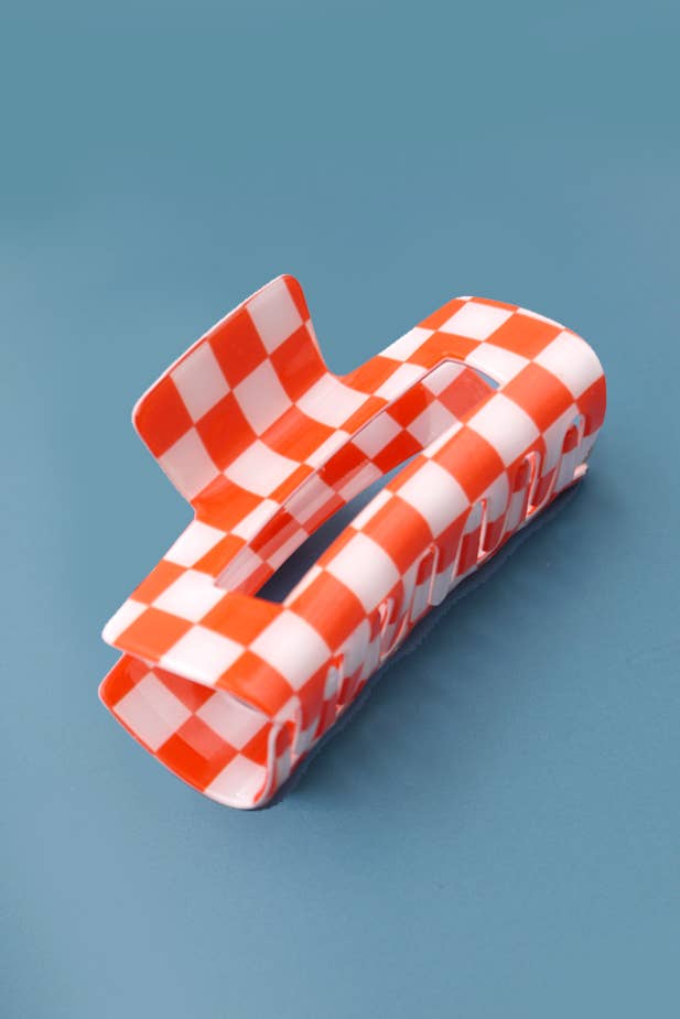 Jumbo Checkered Claw Clip
