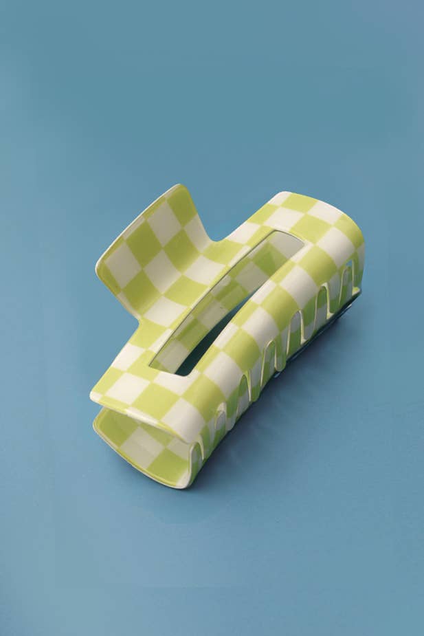 Jumbo Checkered Claw Clip