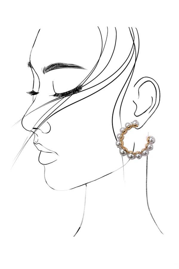 Pearl Hoop Earrings