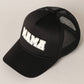 MAMA Sequin Chenille Patched Trucker Cap