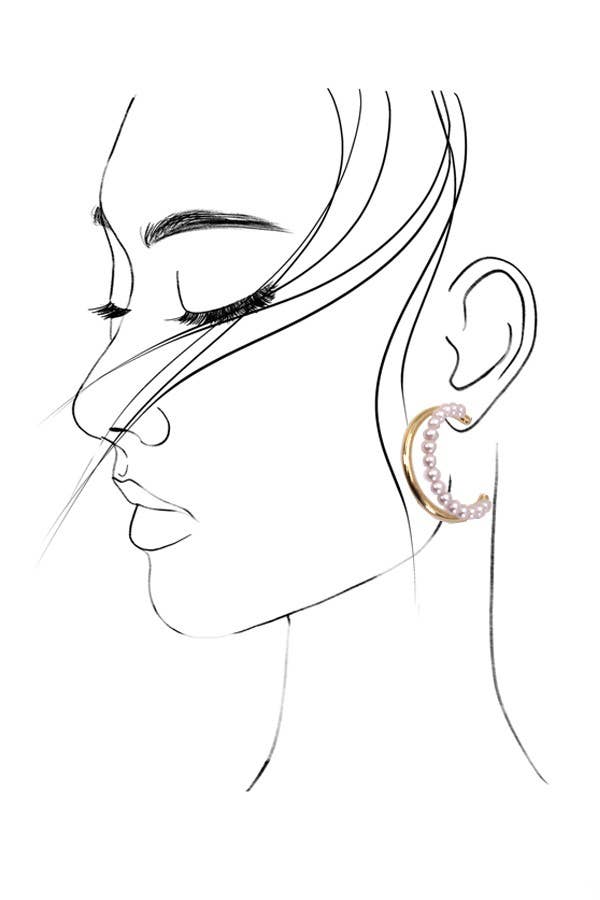Gold Pearl Earrings