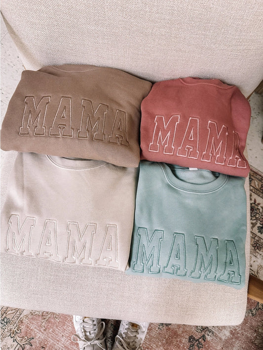 MAMA Embroidered Crewneck Sweatshirt