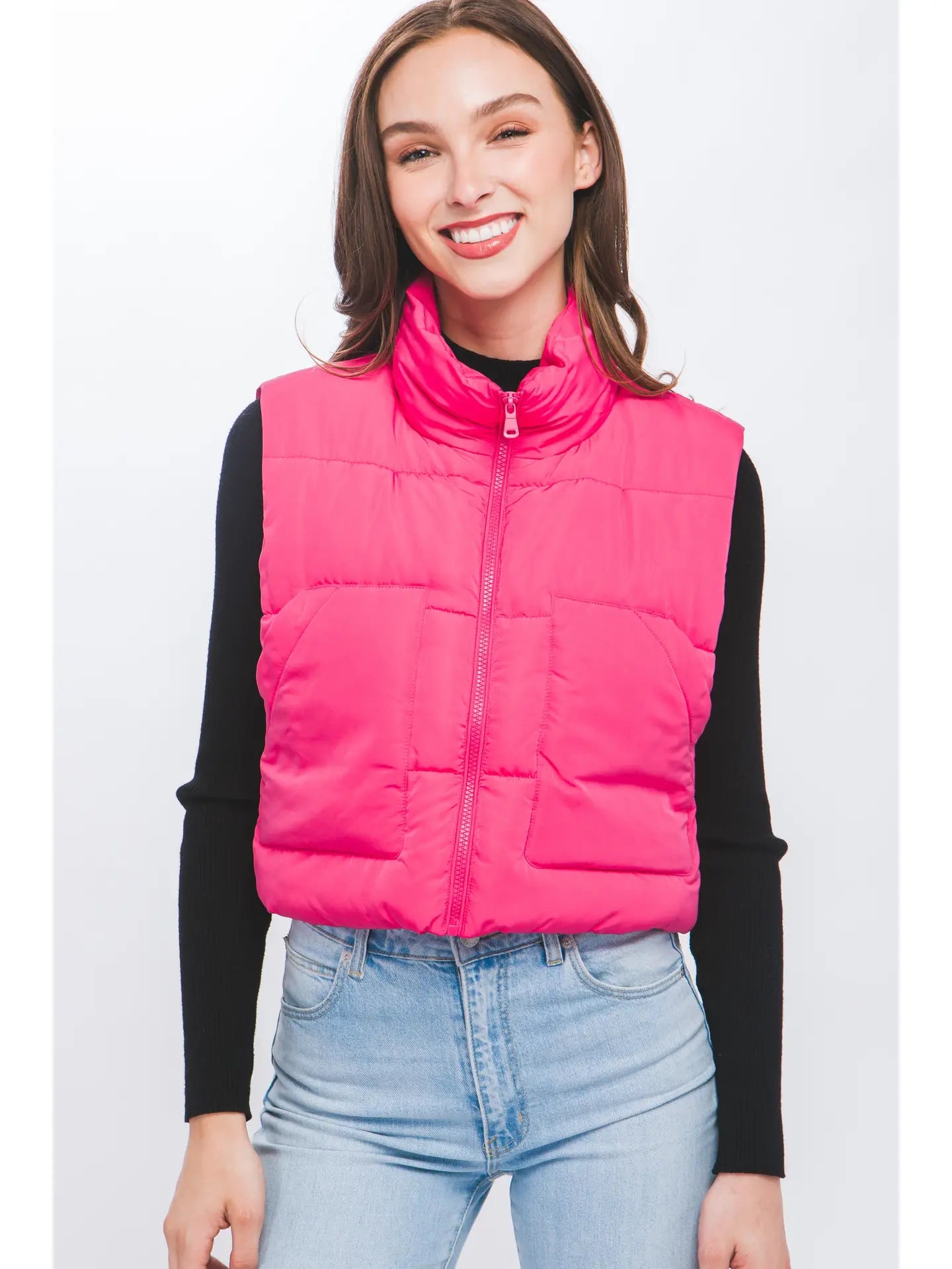 Cropped Puffer Vest 💖💙 *MULTIPLE COLORS*