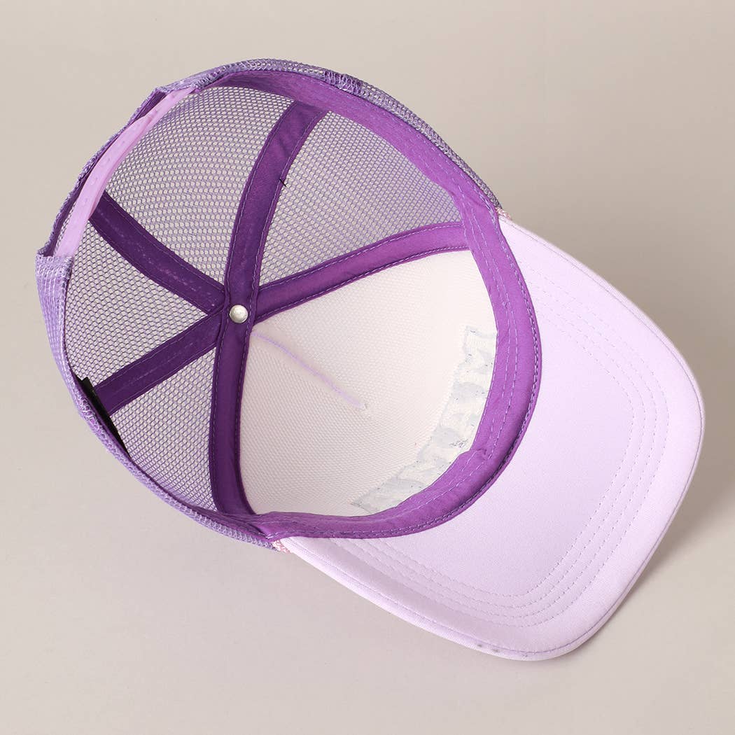 MAMA Sequin Chenille Patched Trucker Cap