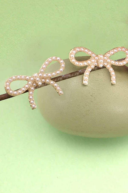 Pearl Bow Earings