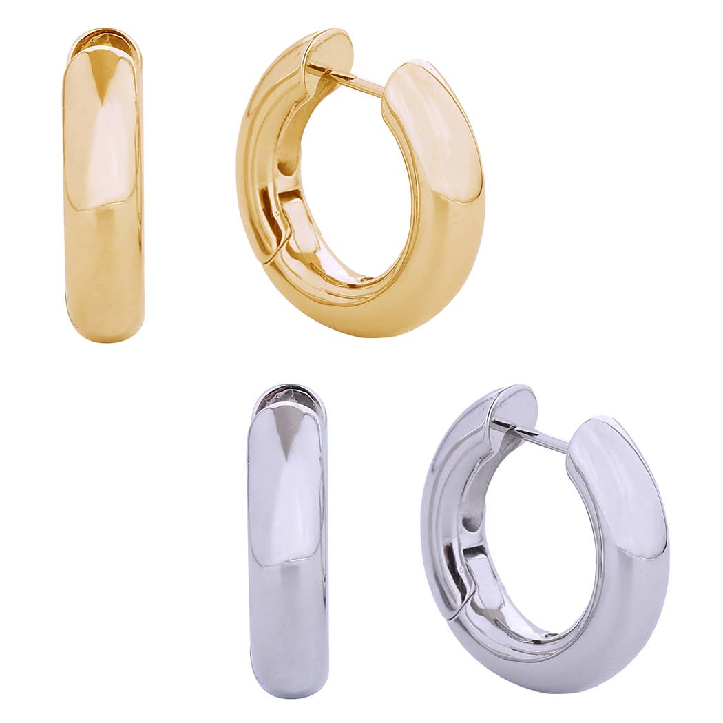 14K Gold-Dipped Chunky Hoop Earrings